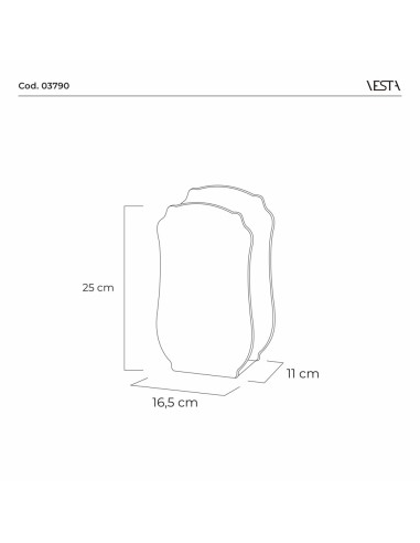 Vesta Home - Vaso Bucarest Piccolo·sveva·16,5 X 11 X 25 H Th. 5 Mm Glass Vase Ø8 X 20 H