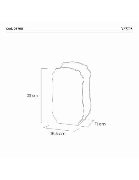 Vesta Home - Vaso Bucarest Piccolo·sveva·16,5 X 11 X 25 H Th. 5 Mm Glass Vase Ø8 X 20 H