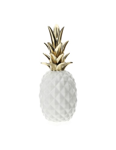 Hervit - Contenitore Ananas Gres Bianco 11x27cm