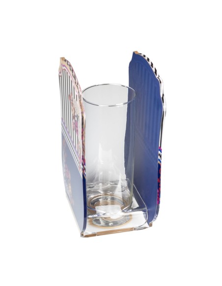 Vesta Home - Vaso Bucarest Piccolo·deva·16,5 X 11 X 25 H Th. 5 Mm Glass Vase Ø8 X 20 H