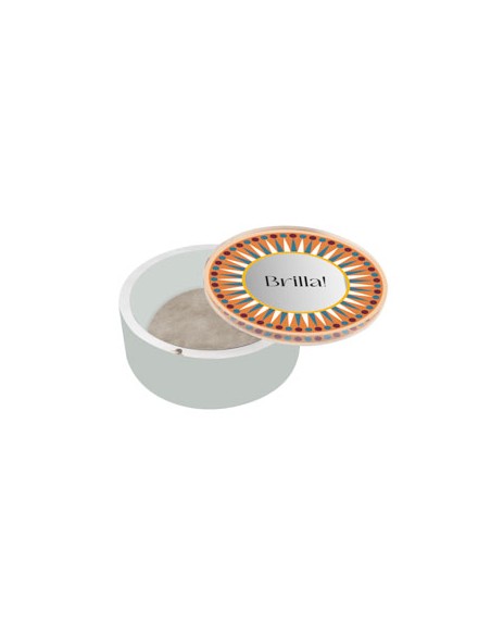 Vesta Home - Happy Beauty - Portagioie Rotondo Grande·arancione·ø14 X 6 H Cm Th. 10 Mm Mirror: Ø73,5 Mm