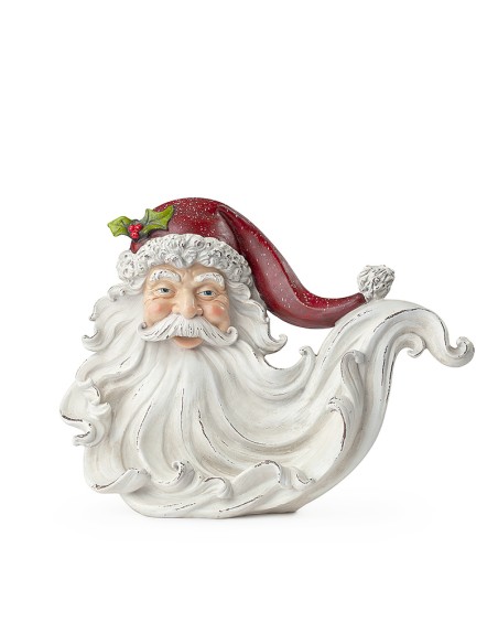 Testa Babbo Natale Resina 45Cm Antique