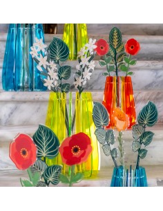 Vesta Home - Vaso Grande Iride·verde·ø20 X 33 H Cm Th. 5 Mm Inner Vase Ø12 X 30 H Cm 2