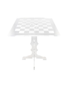 Vesta Home - Tavolino Scacco Matto·trasparente·45 X 45 X 50 H Th. 8 Mm 2