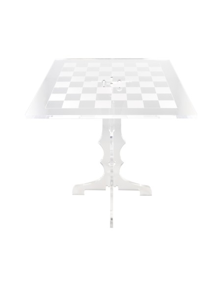 Vesta Home - Tavolino Scacco Matto·trasparente·45 X 45 X 50 H Th. 8 Mm