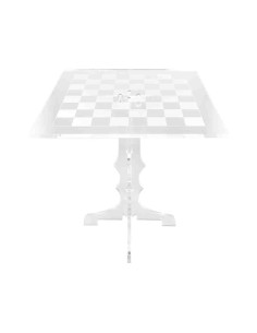 Vesta Home - Tavolino Scacco Matto·trasparente·45 X 45 X 50 H Th. 8 Mm