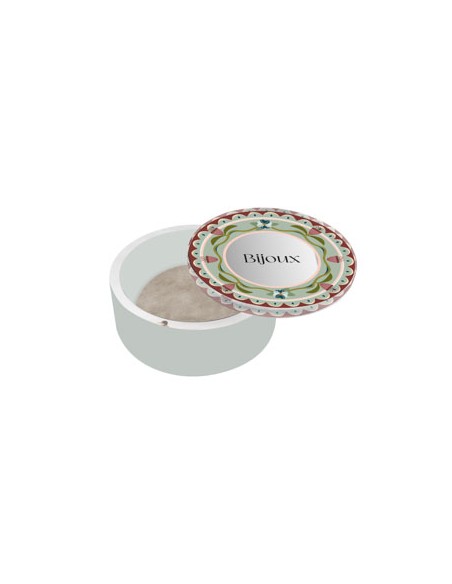 Vesta Home - Happy Beauty - Portagioie Rotondo Grande·acquamarina·ø14 X 6 H Cm Th. 10 Mm Mirror: Ø73,5 Mm