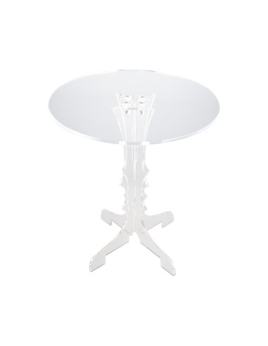 Vesta Home - Tavolino Miami·trasparente·ø45 X 55 H Th. 8 Mm