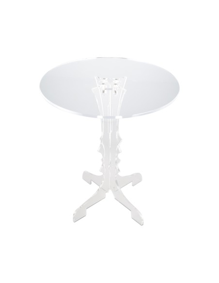 Vesta Home - Tavolino Miami·trasparente·ø45 X 55 H Th. 8 Mm