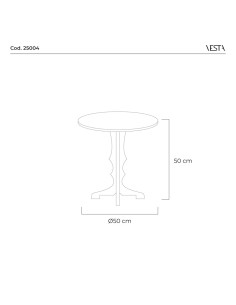 Vesta Home - Tavolino Miami·trasparente·ø45 X 55 H Th. 8 Mm