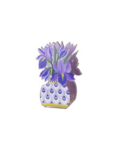 Vesta Home - Mini Profumatore Iris·viola·9 X 5,5 X 14 H Cm Th. 3 Mm