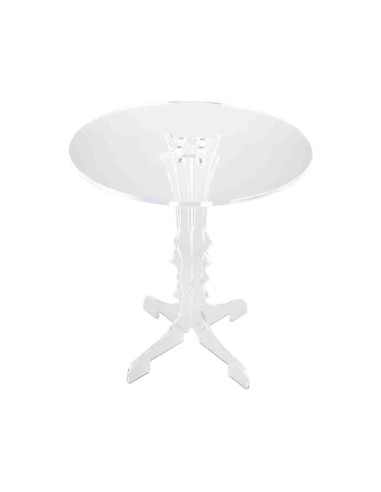 Vesta Home - Tavolino Miami·trasparente·ø45 X 55 H Th. 8 Mm