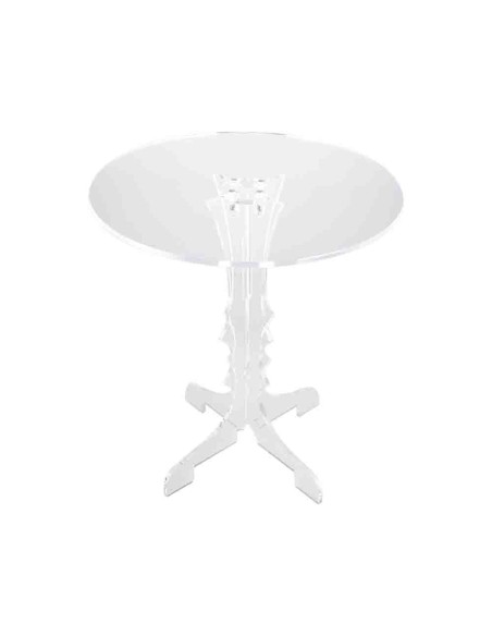 Vesta Home - Tavolino Miami·trasparente·ø45 X 55 H Th. 8 Mm