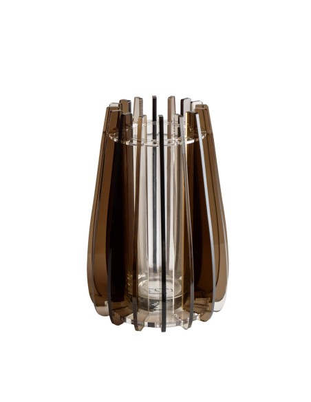 Vesta Home - Vaso Grande Iride·marrone·ø20 X 33 H Cm Th. 5 Mm Inner Vase Ø12 X 30 H Cm