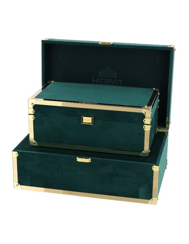 Hervit - Set 2 Cofanetti MDF 40x23x16 e 48x30x20cm