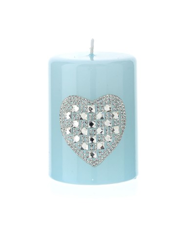 Hervit - CANDELA MOCCOLO BLU LACCATO DIA.6X8CM