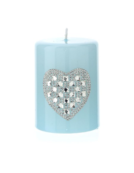 Hervit - CANDELA MOCCOLO BLU LACCATO DIA.6X8CM