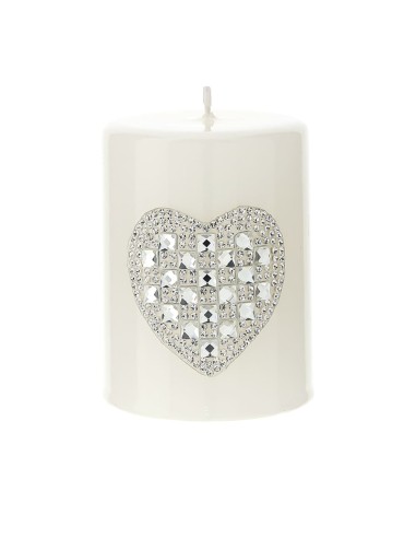 Hervit - CANDELA MOCCOLO BIANCO LACCATO DIA.6X8CM