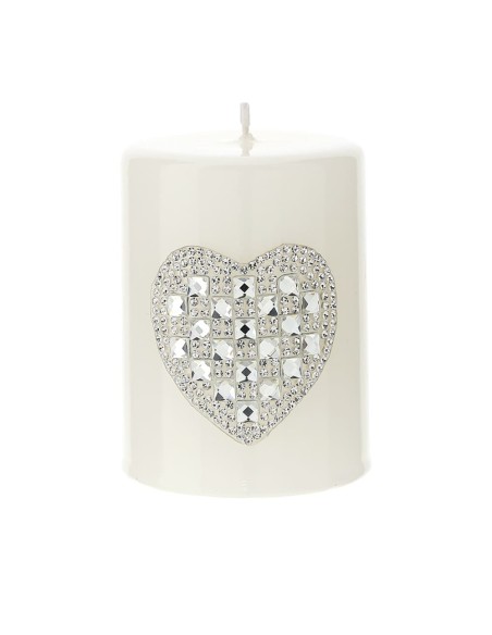 Hervit - CANDELA MOCCOLO BIANCO LACCATO DIA.6X8CM