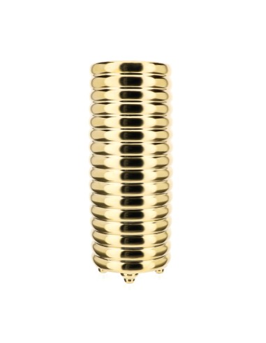 Hervit - Vaso Cilindro Gres Oro Ø19x47cm