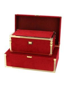 Hervit - Set 2 Cofanetti MDF 40x23x16 e 48x30x20cm