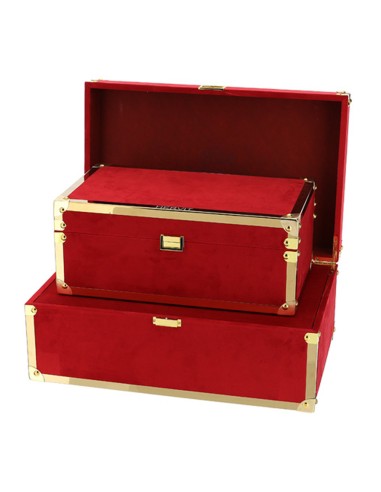 Hervit - Set 2 Cofanetti MDF 40x23x16 e 48x30x20cm