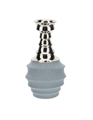 Hervit - VASO GRES ATLAS GRIGIO/BLU DIA.19X35CM