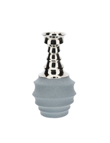 Hervit - VASO GRES ATLAS GRIGIO/BLU DIA.14,5X27CM