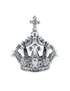Hervit - Corona Resina Argento Ø24x28cm