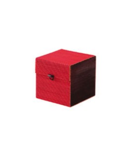 CONTENITORE ROSSO BAMBù 10X10X10 CM