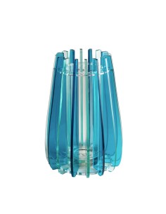 Vesta Home - Vaso Grande Iride·blu·ø20 X 33 H Cm Th. 5 Mm Inner Vase Ø12 X 30 H Cm