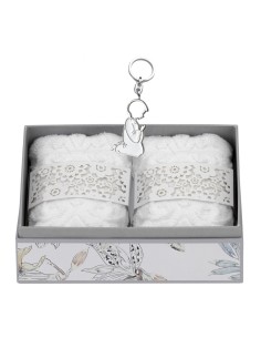 Hervit - Set 2 Lavette Cotone Bianco 30x30 cm