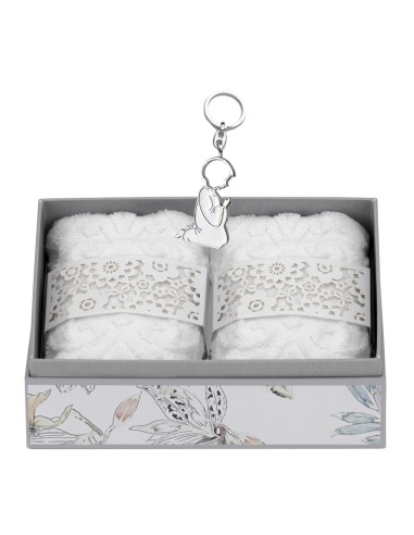 Hervit - Set 2 Lavette Cotone Bianco 30x30 cm