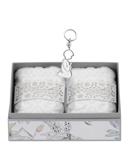 Hervit - Set 2 Lavette Cotone Bianco 30x30 cm