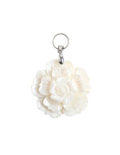 Pendente Fiore Madreperla diam. 4,5 cm bianco