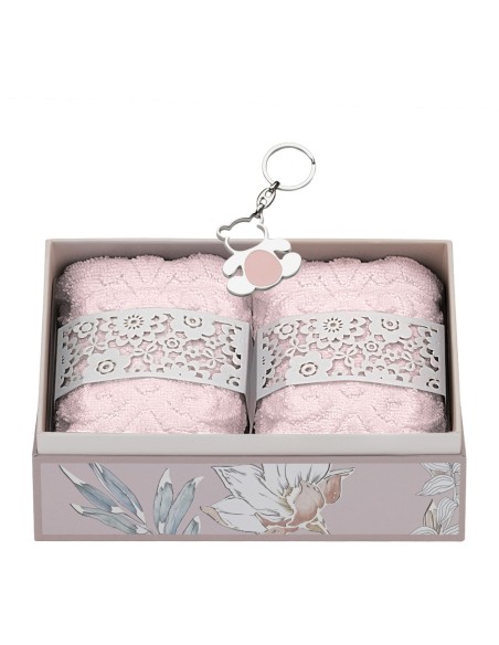 Hervit - Set 2 Lavette Cotone Rosa 30x30 cm