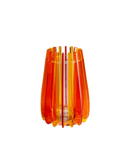 Vesta Home - Vaso Piccolo Iride·arancione·ø15 X 24 H Cm Th.5 Mm Inner Vase Ø8 X 20 H Cm
