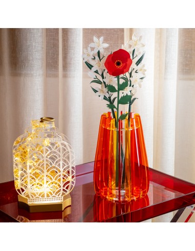 Vesta Home - Vaso Piccolo Iride·arancione·ø15 X 24 H Cm Th.5 Mm Inner Vase Ø8 X 20 H Cm