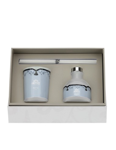 Hervit - Set Profumambiente e Candela "Lipizzani" 50 ml e 70 gr