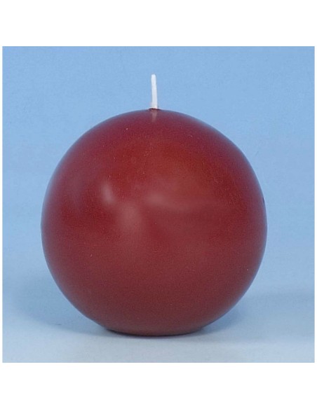 Box 12 Candele Sfera Dia 60 Mm Rosso