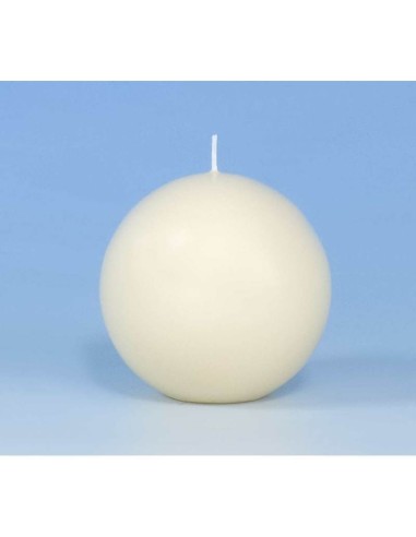Box 12 Candele Sfera Dia 60 Mm Avorio