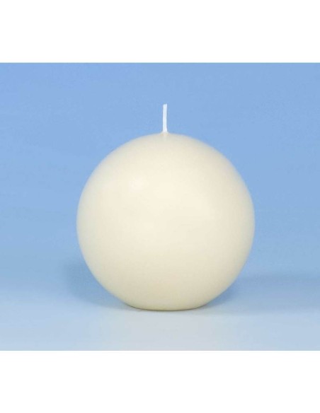Box 12 Candele Sfera Dia 60 Mm Avorio