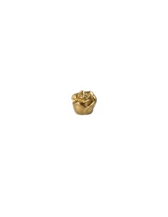 Hervit - Box 6 Candele laccate in oro a forma di Rosa collezione Natale 2020, diametro 4,5 cm