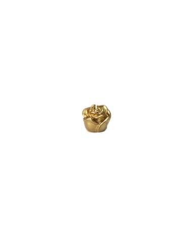 Hervit - Box 6 Candele laccate in oro a forma di Rosa collezione Natale 2020, diametro 4,5 cm