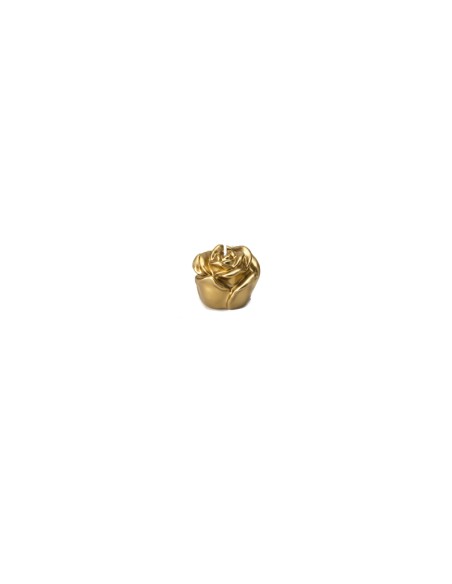 Hervit - Box 6 Candele laccate in oro a forma di Rosa collezione Natale 2020, diametro 4,5 cm