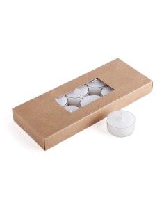 Hervit - Box 10 Tealite Dia.38Mm Cont. Plastica