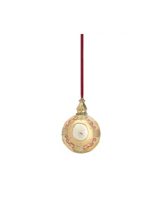 Hervit - Box 2 pz. Sfera in vetro soffiato bianco con decorazioni, diametro 8 cm, collezione Natale 2020