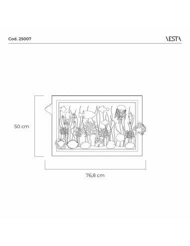 Vesta Home - Quadro Doride Piccolo·doride·76,8 X 50 H Th. 6 Mm