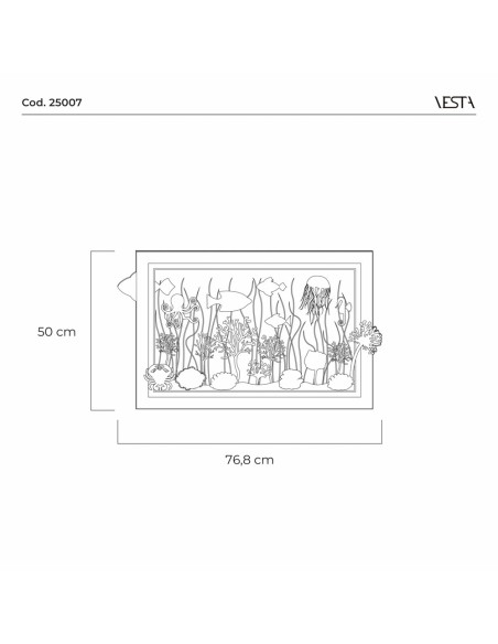 Vesta Home - Quadro Doride Piccolo·doride·76,8 X 50 H Th. 6 Mm