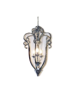 Hervit - Lampadario Lanterna diam. 46 x 75 cm h argento cromato con catena cm 120